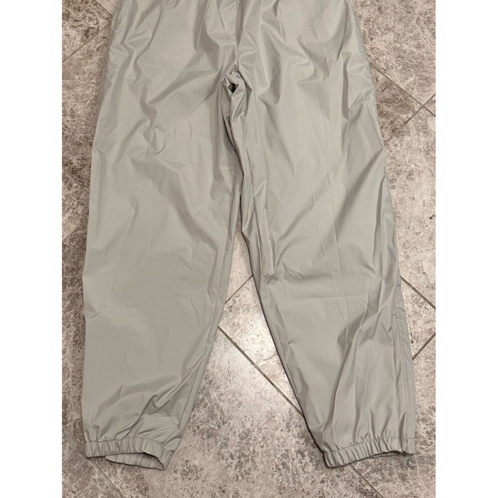 Vintage ProSpirit Nylon Track Pants NEW Large Taupe Sand Y2K Windbreaker Zip - Picture 4 of 9